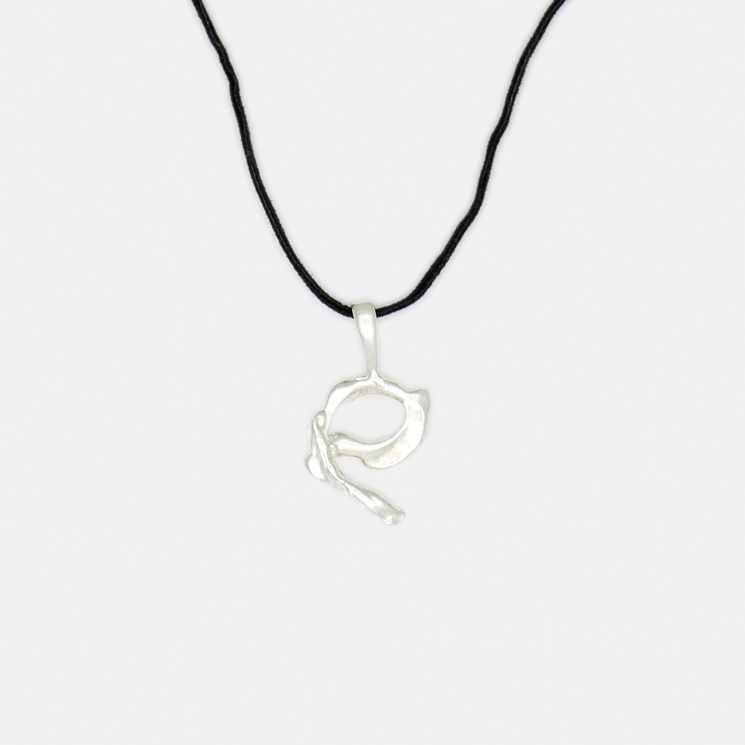 Silver Alphabet Cord Necklace - Personalized Initial Pendant for Women, Gift for Her, Trendy Layering Jewelry for Everyday Wear & Special Occasions