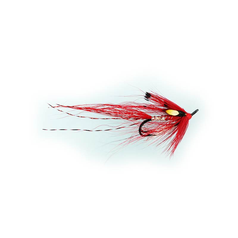 Premium Caledonia Simply Red Shrimp Double Fly Fishing Lures - Best for Trout, Bass, and Salmon - Perfect for Freshwater and Saltwater Fishing Adventures