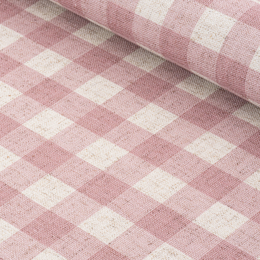 Linen Check Wallpaper - Vintage Rose Pattern | Perfect for Bedroom, Living Room & Home Decor