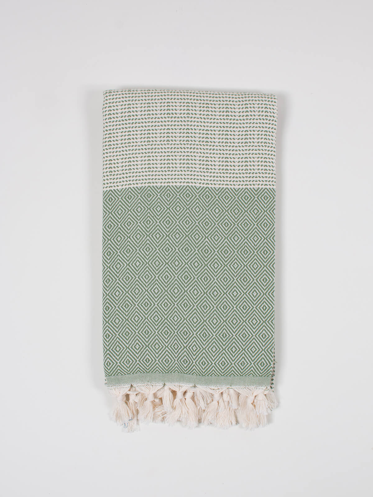 Nordic Dot Hammam Towel - Soft & Absorbent Turkish Bath Towel in Olive Green | Perfect for Spa, Beach & Yoga