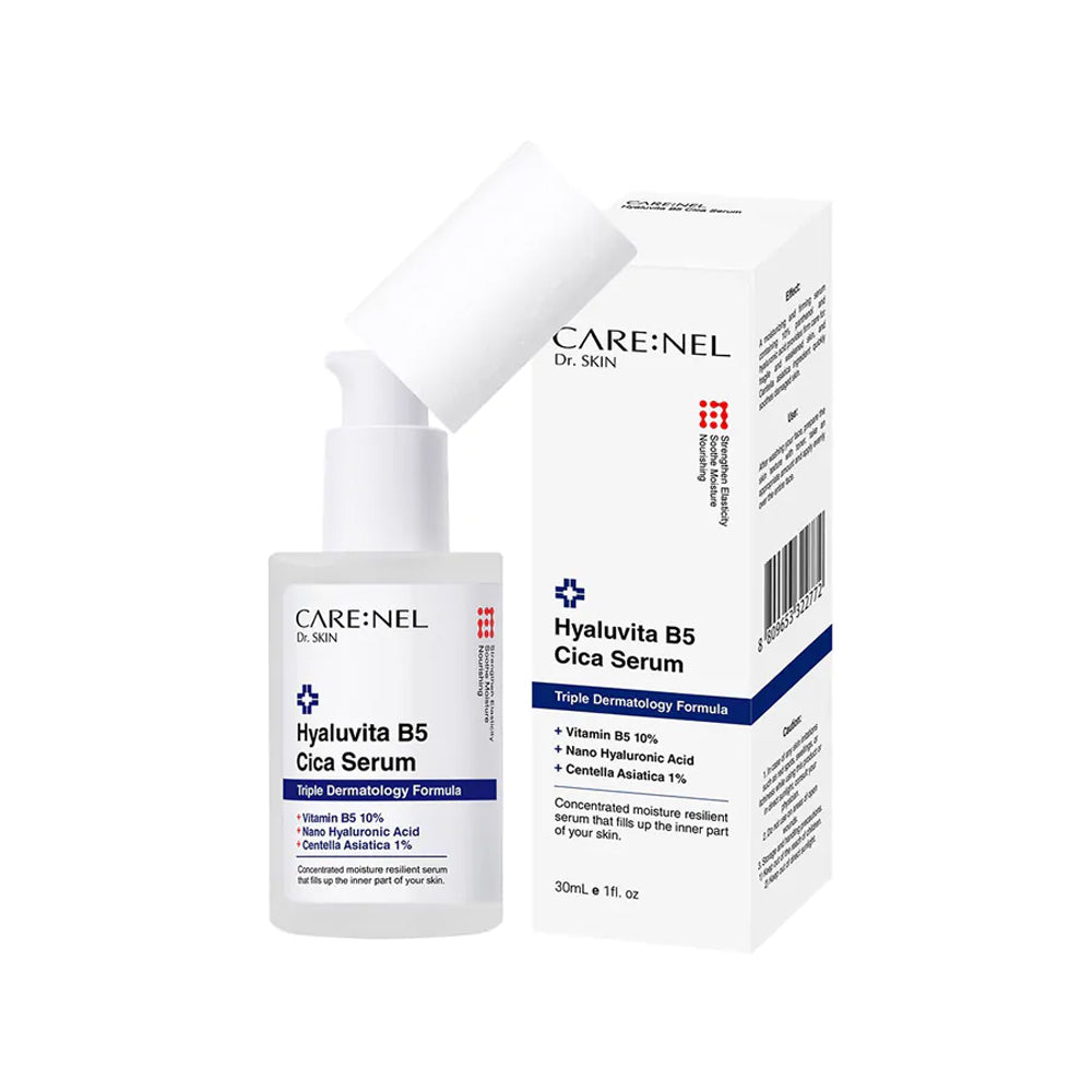 CARE:NEL Hyaluvita B5 Cica Serum 30ml - Hydrating & Soothing Facial Serum with Hyaluronic Acid & Panthenol for Dry, Sensitive Skin - Perfect for Daily Skincare Routine & Post-Procedure Care
