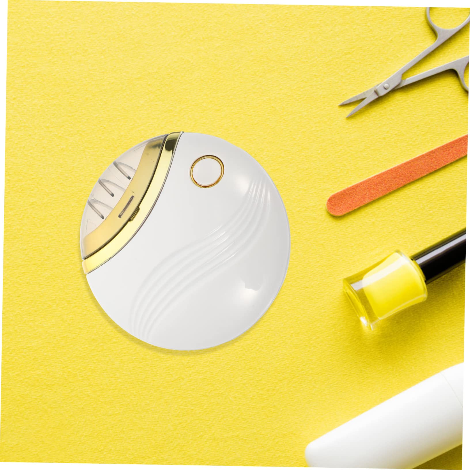 FRCOLOR White Electric Nail Trimmer - Rechargeable Nail Clipper for Toenails & Fingernails - Portable Nail Care Kit with 3 Grinding Heads - Perfect for Home, Travel & Salon Use
