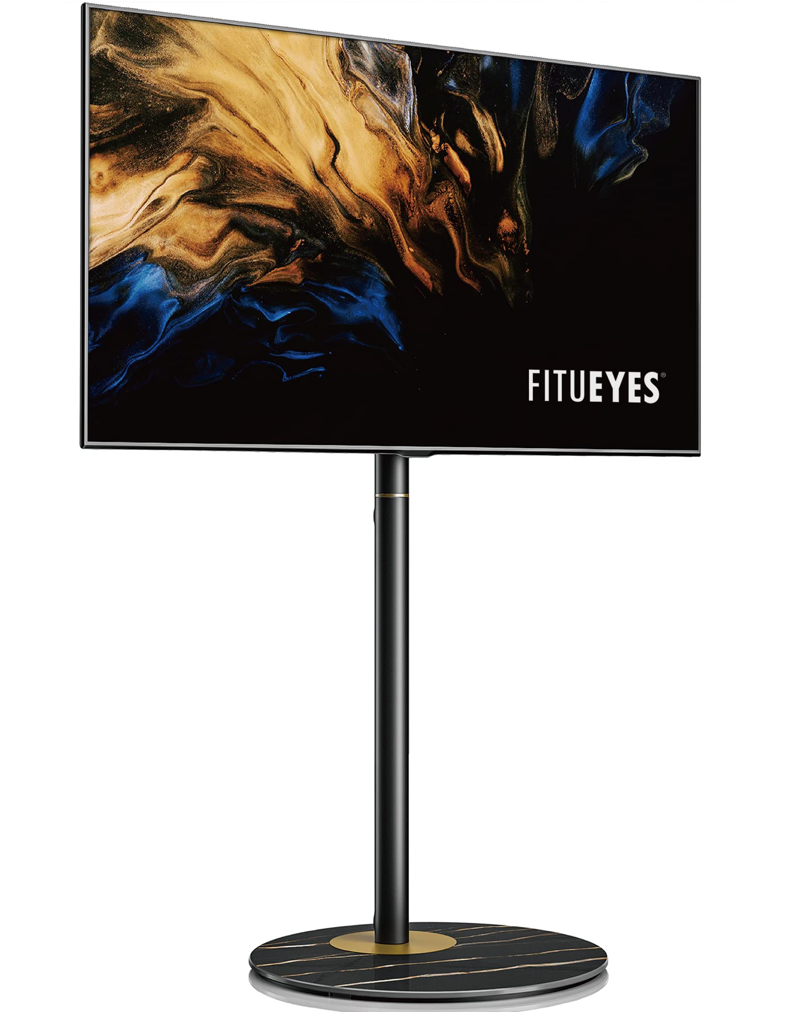 FITUEYES Swivel TV Stand for 32-60 Inch TVs - Modern Corner TV Stand with Height Adjustment & Cable Management - Living Room, Bedroom, Office Entertainment Center