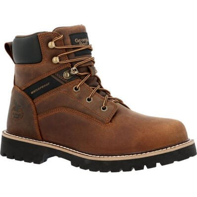 **Men's Steel Toe Waterproof Work Boots - Heavy Duty Safety Shoes for Construction, Warehouse & Outdoor Work**
