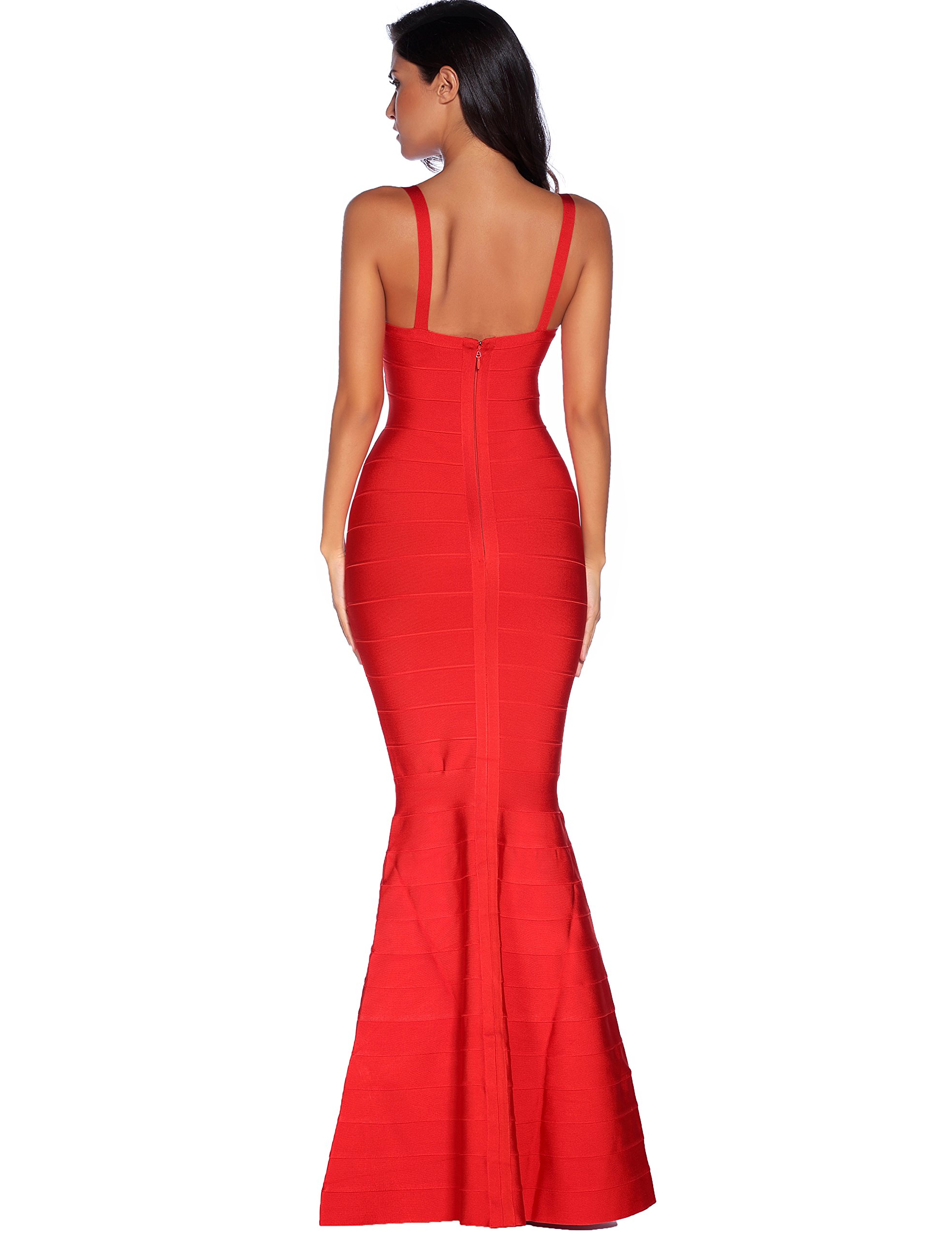 Meilun Women's Maxi Bandage Dress Fishtail Bodycon Formal Evening Gown - Elegant & Sexy Party, Prom, Cocktail, Wedding Guest Dress