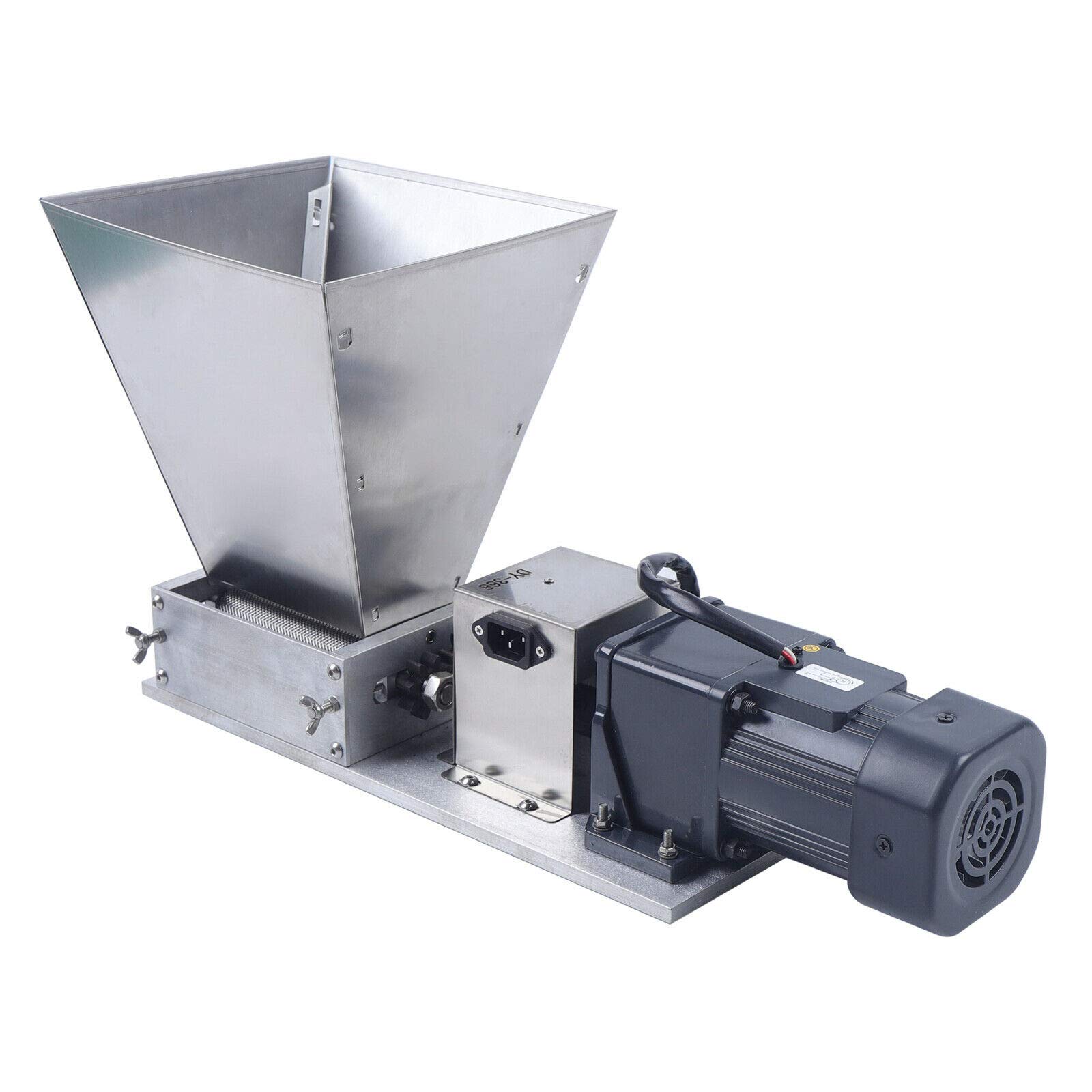 60W Electric Grain Mill Grinder - 20kg/h Stainless Steel Malt Crusher with 4L Hopper - Multi-functional for Cereal, Beans, Seasoning - Perfect for Home Brewing, Baking & Healthy Cooking