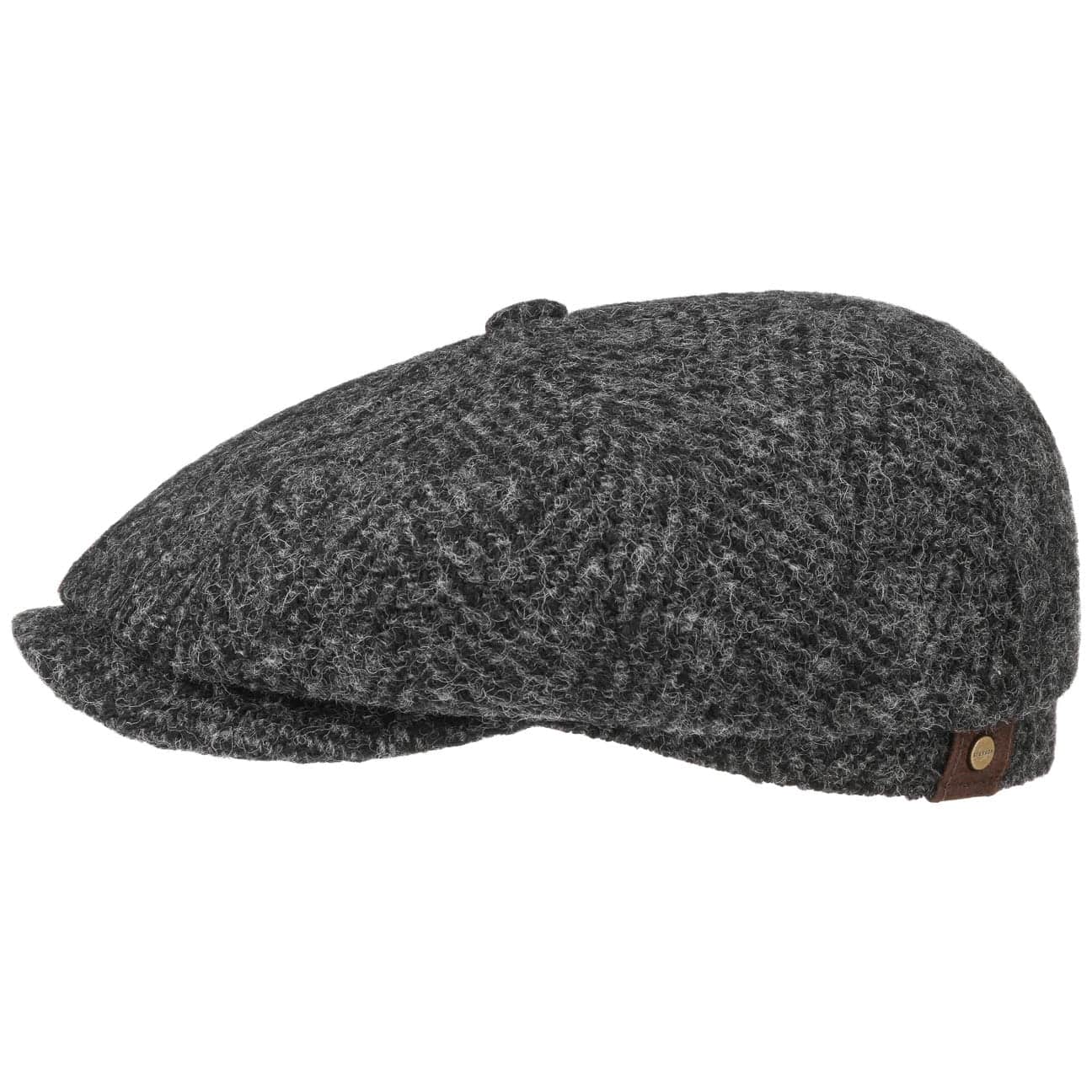 Stetson Hatteras Herringbone Flat Cap for Men - Classic Wool Hat for Casual & Outdoor Wear - Perfect for Fall, Winter, and Daily Fashion