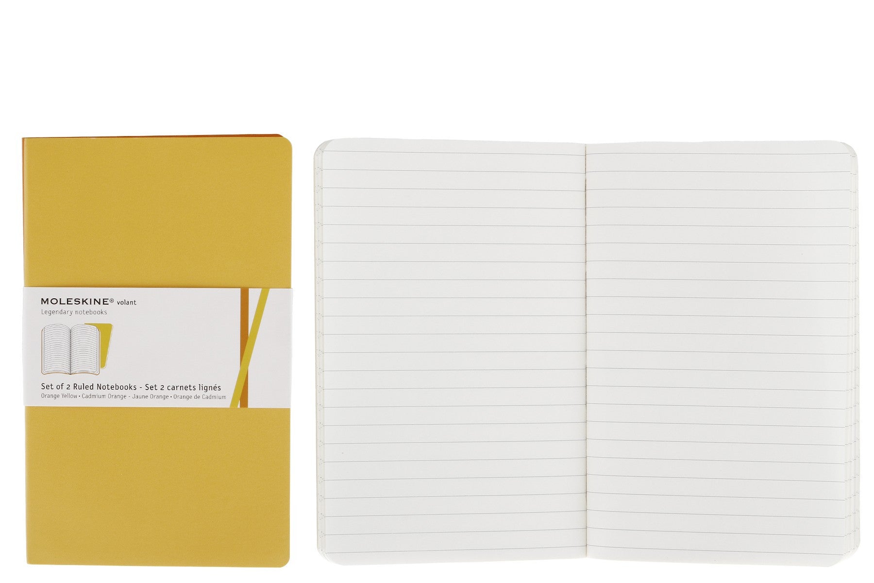 Premium Moleskine Volant Notebook Set of 2 - Large Ruled Journal for Writing, Note Taking & Sketching | Perfect for Students, Professionals & Creative Work