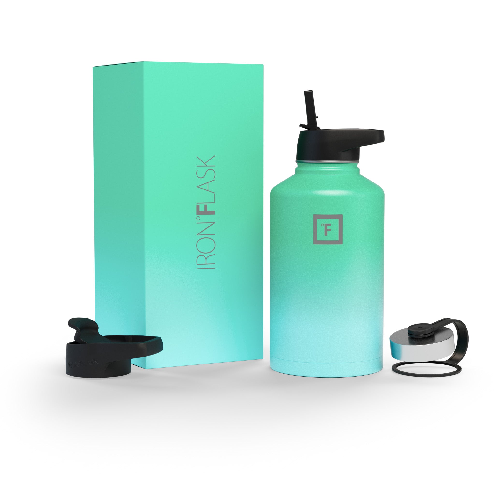64 Oz Wide Mouth Water Bottle with Straw Lid - BPA Free, Leak Proof, Insulated Stainless Steel Water Bottle for Gym, Hiking, Travel & Outdoor Activities