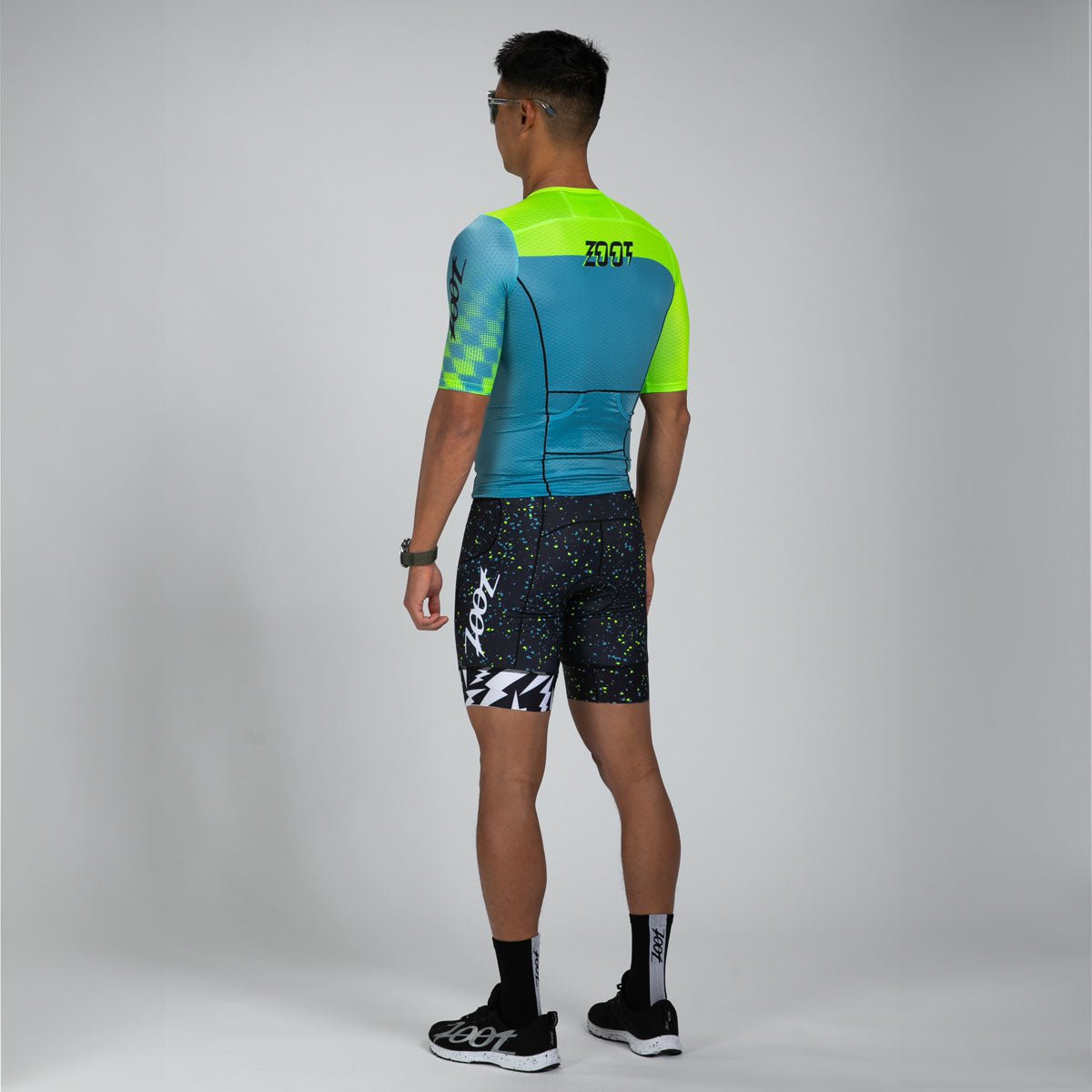 Men's Limited Edition Tri Aero Cycling Jersey - Lightweight & Breathable Performance Bike Shirt for Road Racing & Training - Electric Blue Color
