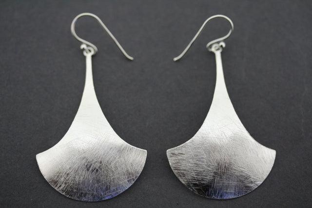 Stylish Curved Shield Earrings in Sterling Silver - Perfect for Everyday Wear & Special Occasions