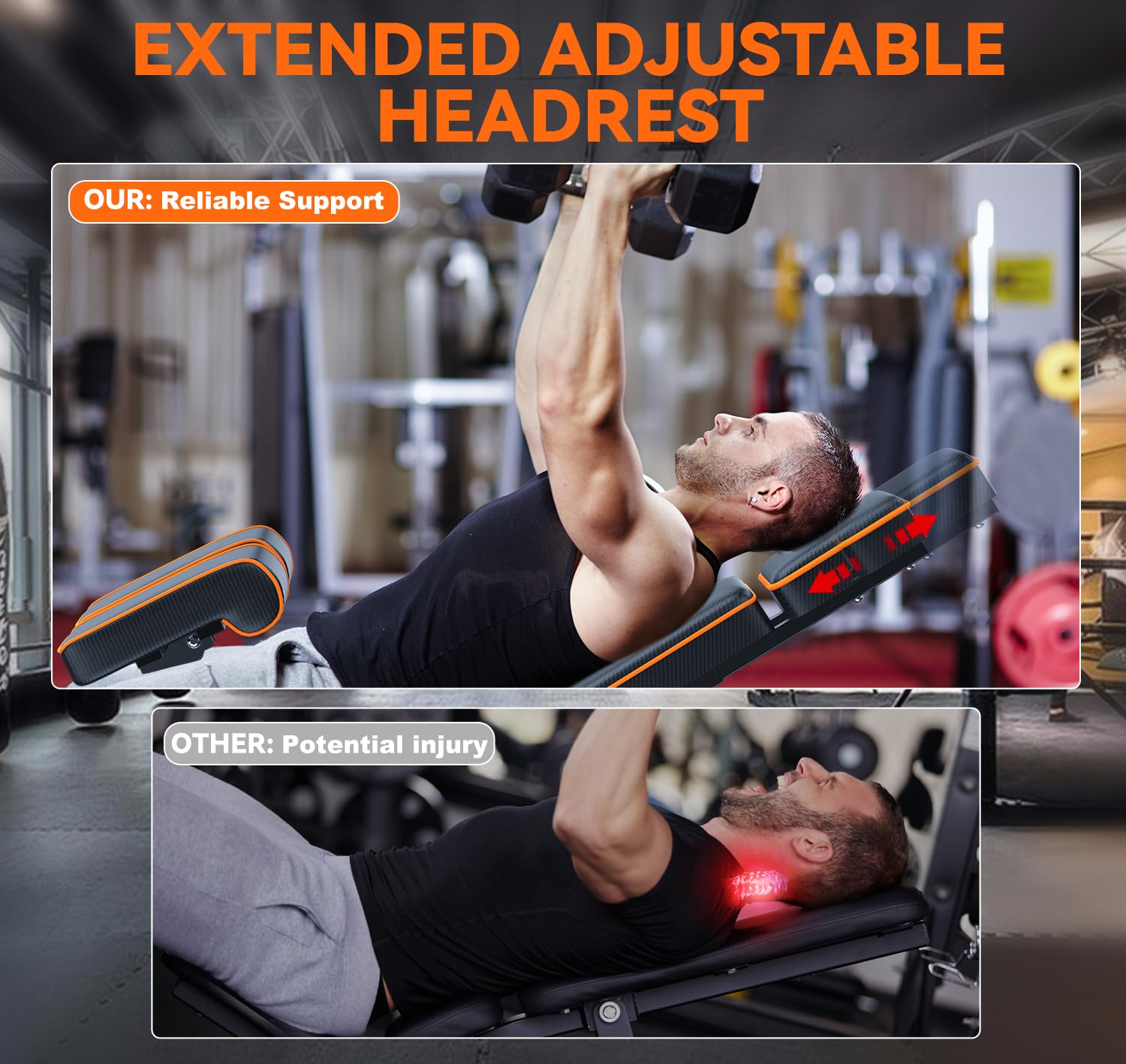 Dskeuzeew Folding Adjustable Weight Bench - 300kg/660LB Capacity Home Gym Equipment for Strength Training & Workouts | Perfect for Small Spaces & Home Fitness