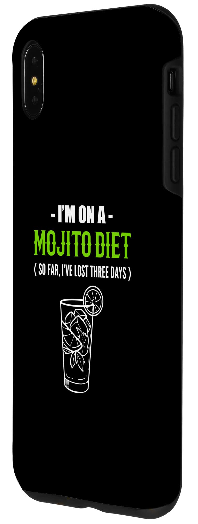 iPhone XS Max Case - Slim Protective Cover for Mojito & Diet Heavy Drinkers | Durable Shockproof Design for Daily Use, Travel & Outdoor Activities
