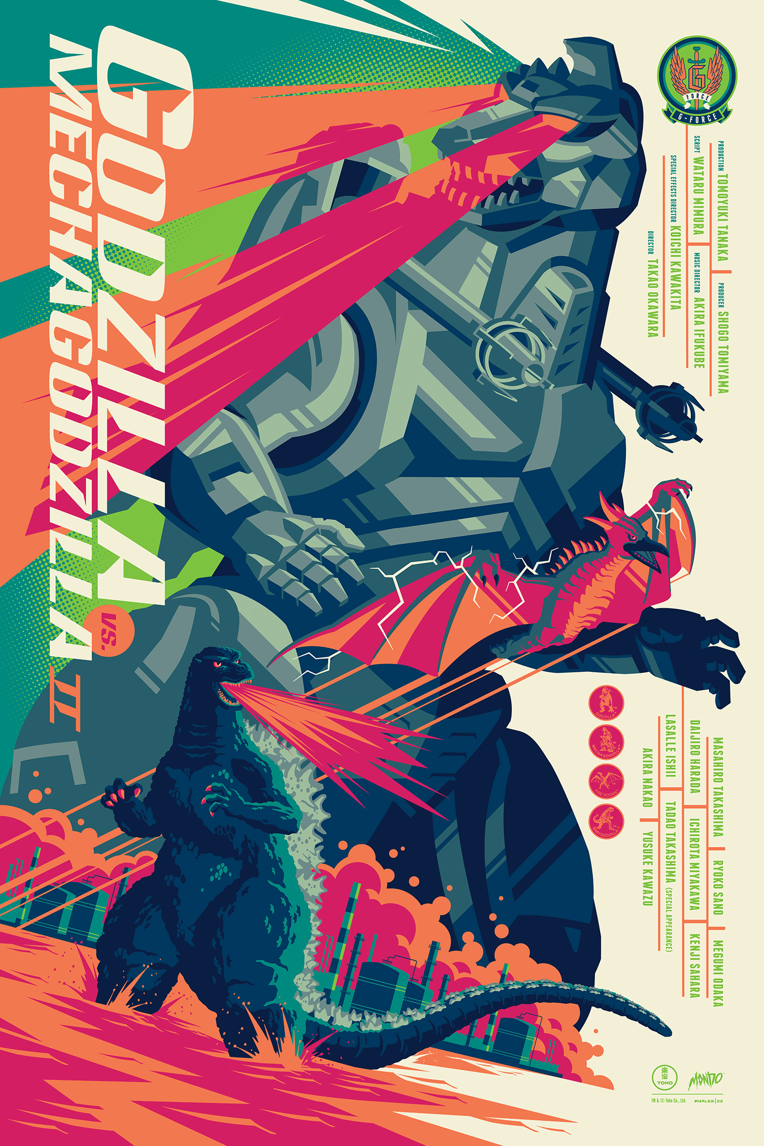 Godzilla vs. Mechagodzilla II Movie Poster - Limited Edition Variant Art Print - Perfect for Home Theater Decor, Man Cave Wall Art & Anime Collector's Display