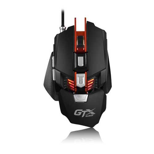 AJazz GTX 4000DPI USB Wired RGB Backlit Ergonomic Optical Gaming Mouse with Adjustable Wrist Pad - Perfect for PC Gaming, Office Work & Long Computer Sessions