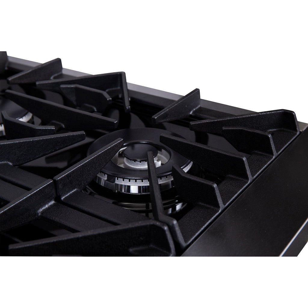 Forno Lseo 36 Inch 6 Burner Stainless Steel Gas Rangetop with Griddle (Model FCTGS5737 36) - Perfect for Home Kitchens, Restaurants & Outdoor Cooking