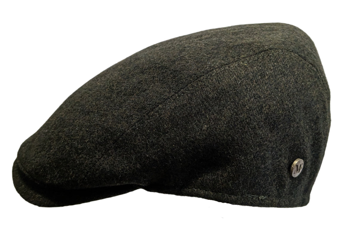 M Flechet Wool Blend Brown Marl Flat Cap - Stylish & Warm Men's Hat for Outdoor Activities, Casual Wear & Winter Fashion