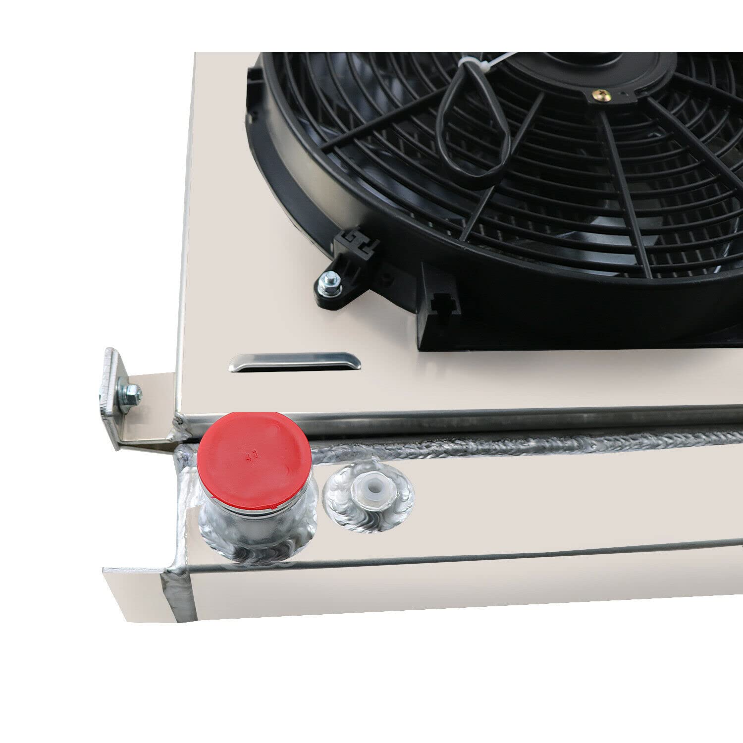 High-Performance 3 Row Aluminum Radiator for Ford Hi-Boy Hot Rod Model B & A/AA Sedan (1930-1932) - Complete Cooling Kit with Shroud Fan & Thermostat Relay - Perfect for Classic Car Restoration & Hot Rod Upgrades