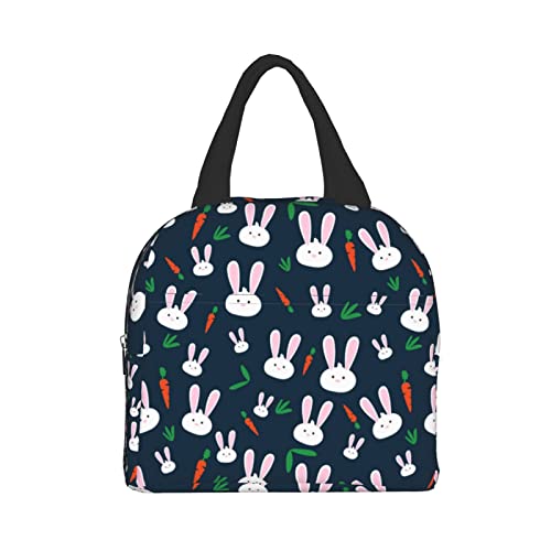 Funny Rabbits With Carrot Print