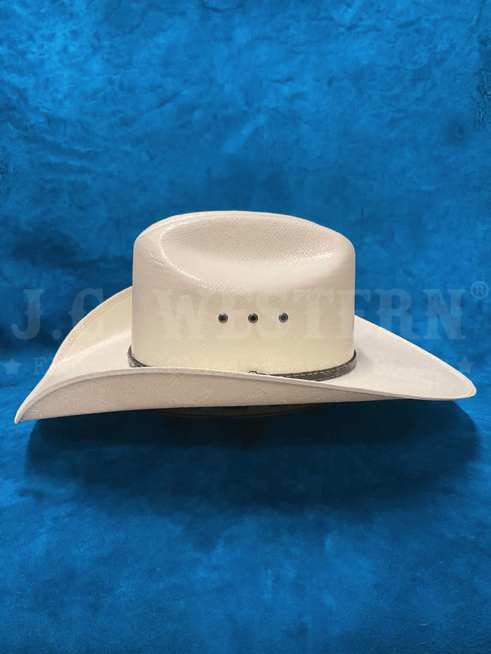 Justin JS1356BKHL4004 20X Black Hills Straw Cowboy Hat in Black & Ivory - Western Style Hat for Rodeo, Country Music Festivals & Outdoor Events