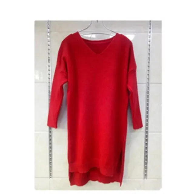 Women's Oversized V-Neck Sweater - Soft & Cozy Knit Pullover for Casual Wear, Layering & Fall Fashion