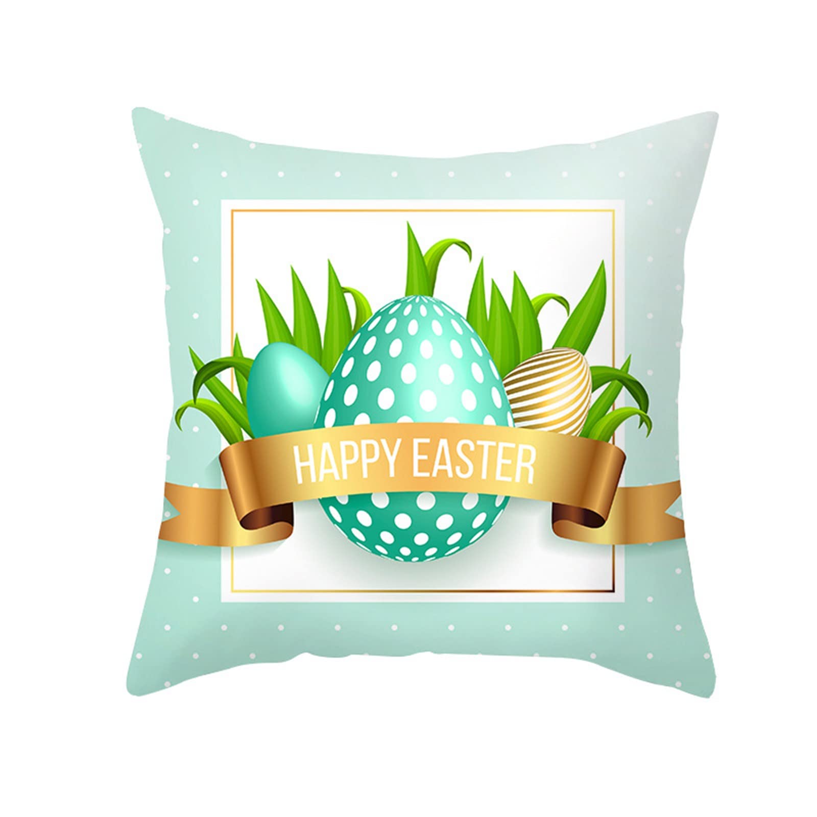 Boddenly Spring Summer Throw Pillow Covers - Soft Peach Rabbit Print Decorative Cushion Case for Sofa, Bedroom, Living Room - Easter Home Decor & Cartoon Design (Medium Size) - Perfect for Cozy Living Spaces, Seasonal Home Styling & Gift Giving