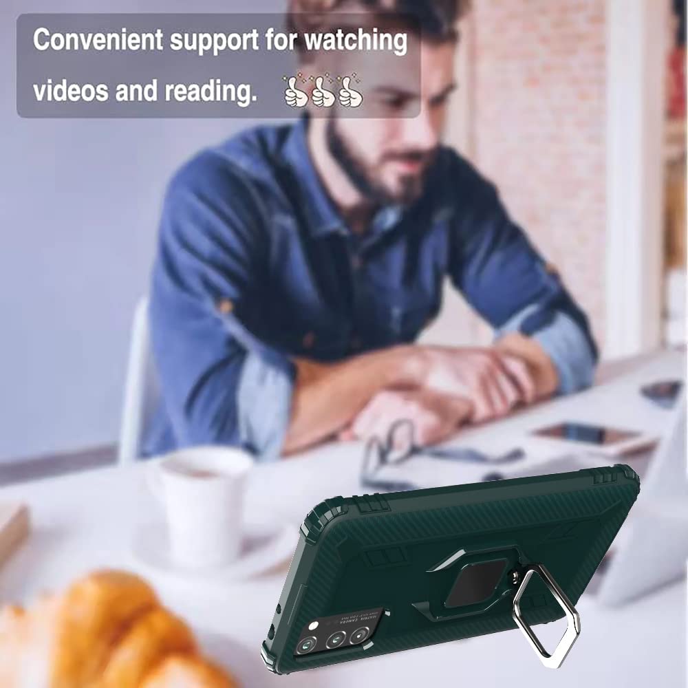 Premium Carbon Fiber Phone Case with 360° Rotating Ring Stand - Durable Protection for iPhone 15/14/13/12 Pro Max | Perfect for Hands-Free Viewing, Selfies & Everyday Use