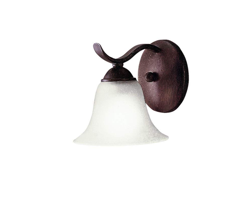 Kichler 6719TZ Dover 1-Light Wall Sconce in Tannery Bronze - Elegant Lighting Fixture for Bedroom, Living Room, and Hallway Decor