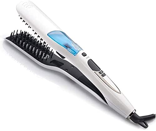 Professional Ceramic Hair Straightener with Steam & LCD Display - Fast Heating Flat Iron for Salon & Home Use - Perfect for Smoothing, Styling & Revitalizing Damaged Hair