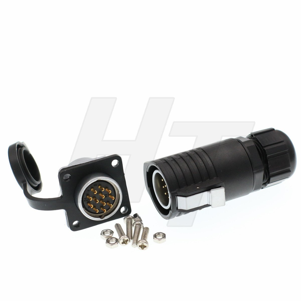 HangTon LP20 12 Pin Waterproof Connector - Industrial Power Plug for Equipment