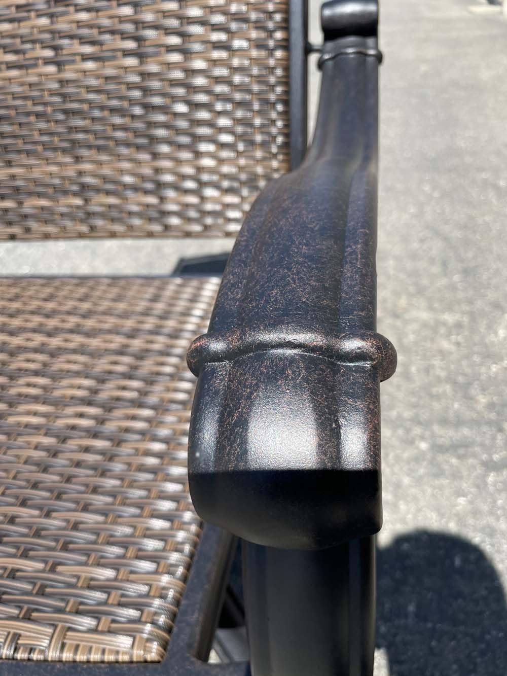 Patio Outdoor Swivel Rocker Dining Chairs Set of 4 - Heavy Duty Cast Aluminum Furniture in Dark Bronze - Perfect for Backyard, Garden, Poolside & Outdoor Entertaining