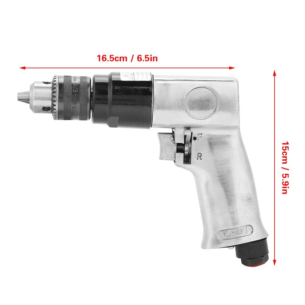 High-Speed 1700RPM Reversible Air Drill for Metal & Wood Drilling