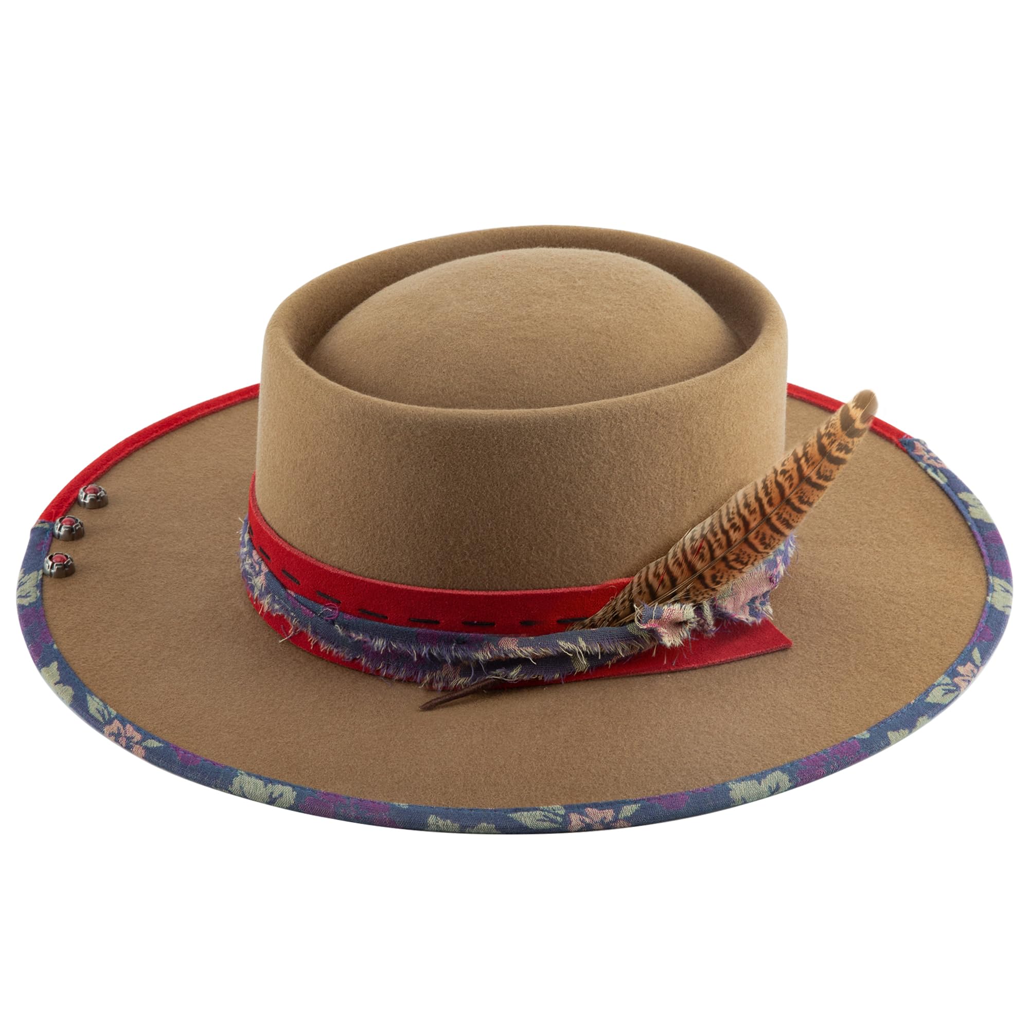 Stylish 100% Australian Wool Fedora Hat for Women - Wide Brim Vintage Porkpie Felt Hat | Perfect for Outdoor Events, Weddings & Fashion Accessories