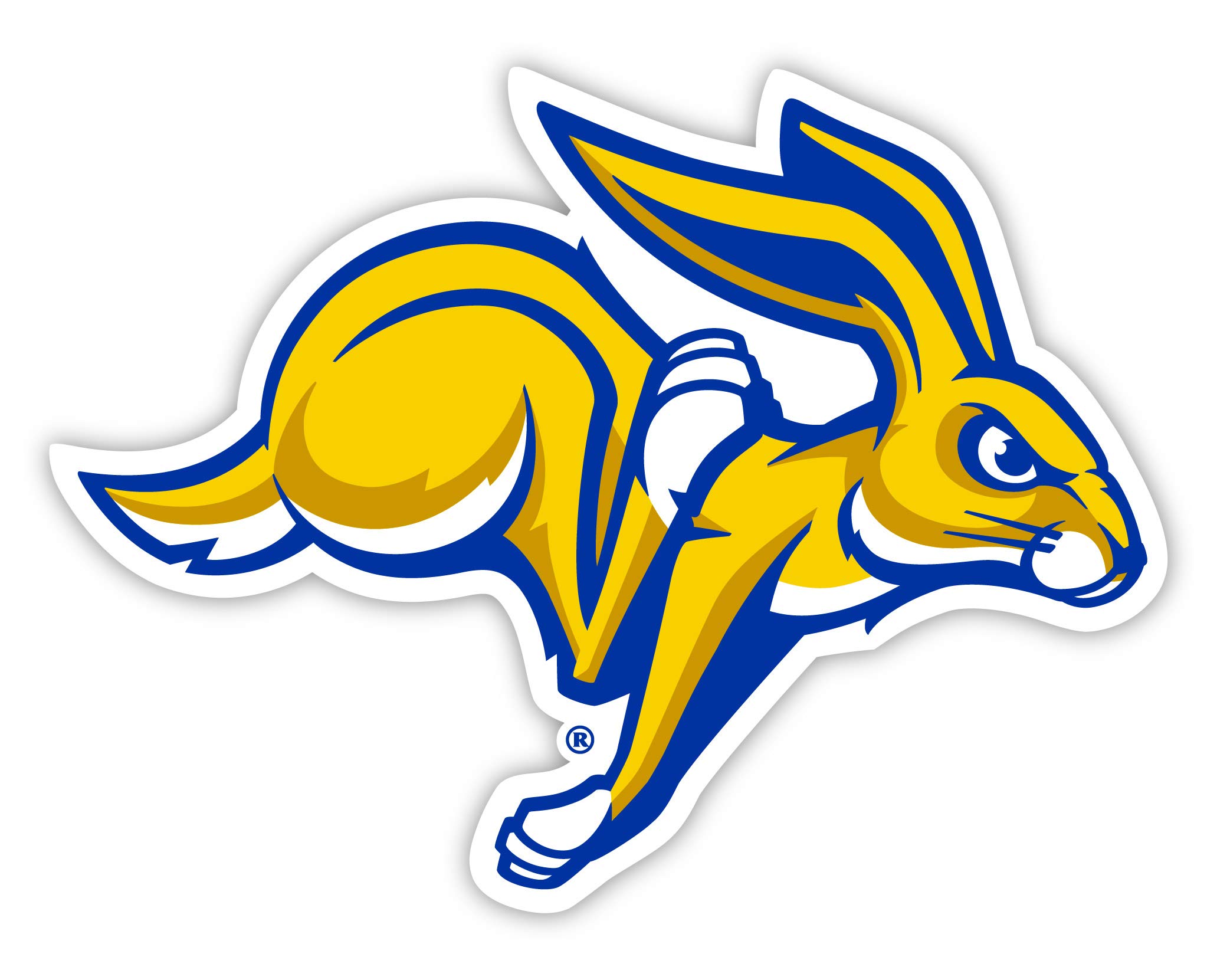 South Dakota State Jackrabbits Large Mascot Vinyl Decal Sticker 2-Pack - Officially Licensed NCAA College Stickers for Cars, Laptops & Windows - Perfect for Game Day & School Spirit