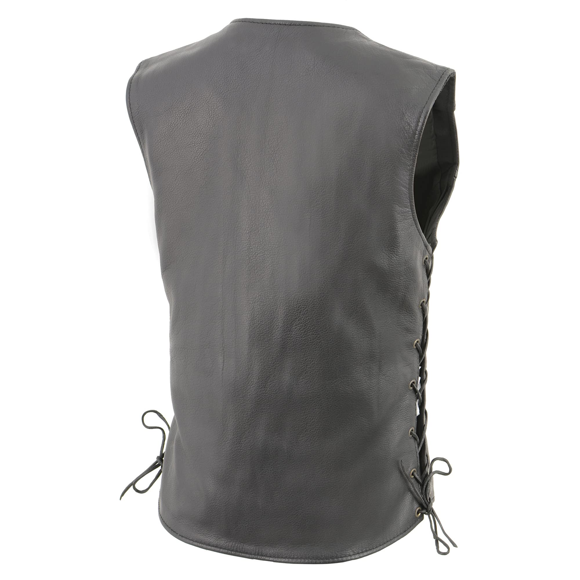 Milwaukee Leather LKL4700 Women's Snap Front Side Lace Biker Vest - Perfect for Motorcycle Riding, Casual Outfits & Fashion Layering