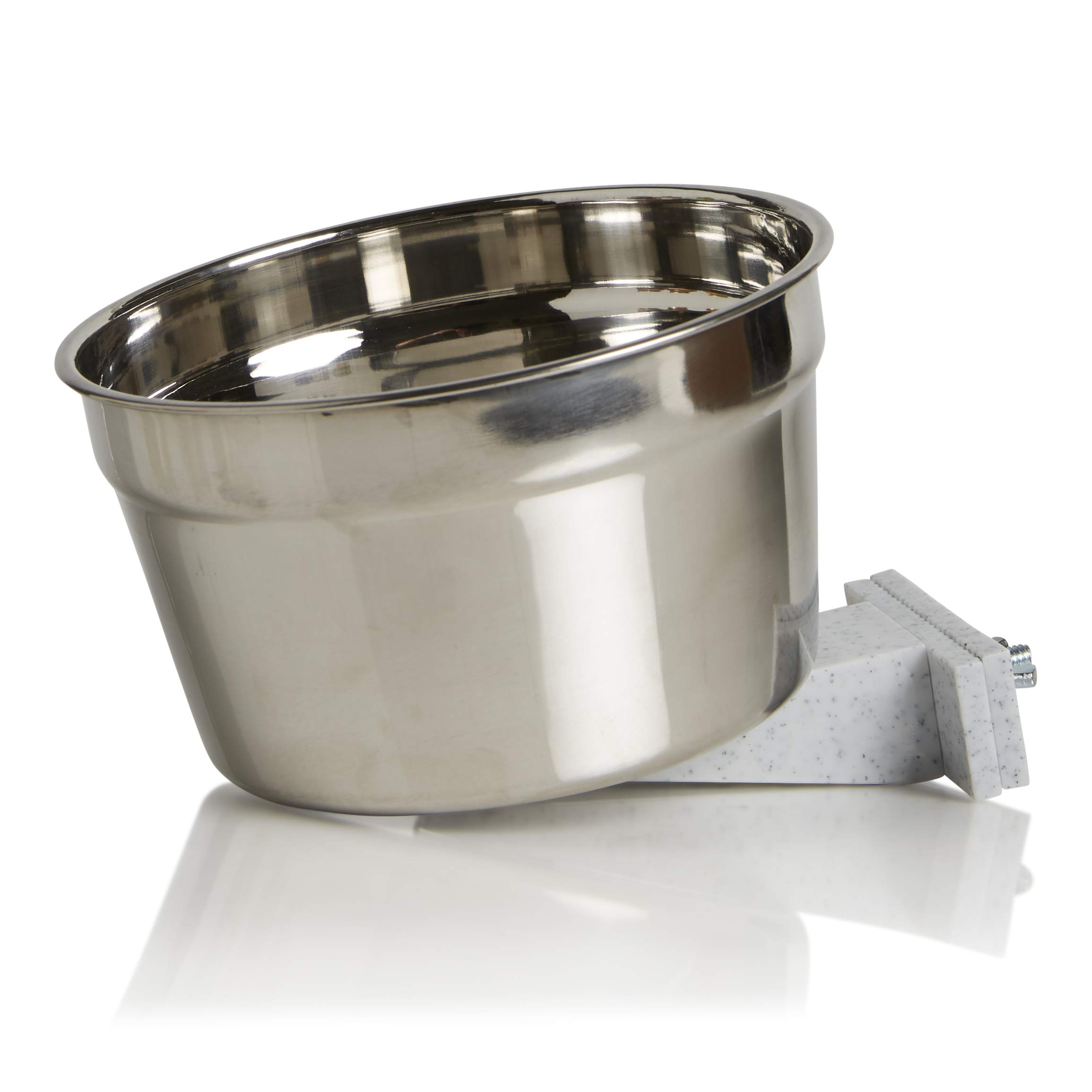 Lixit Stainless Steel Hanging Dog Water Bowl - Non-Spill Pet Crate Bowl with Secure Cage Attachment - Durable 40oz Kennel Water Dish (2-Pack) for Convenient Feeding & Hydration - Perfect for Travel, Crate Training & Home Use