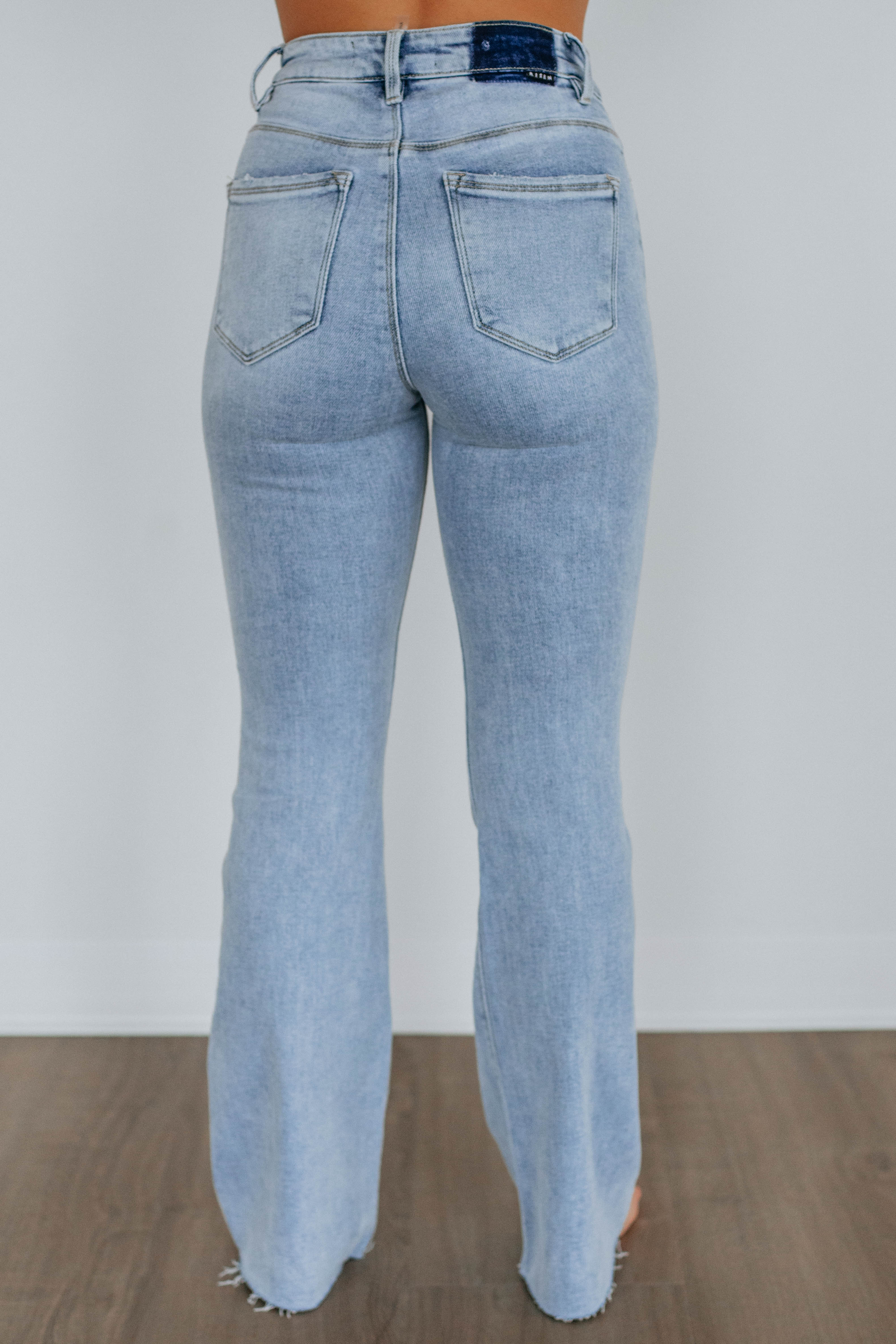 Arya Risen Light Wash Distressed Denim Jeans for Women - High Waisted Skinny Jeans with Stretch - Perfect for Casual Outfits & Streetwear Fashion