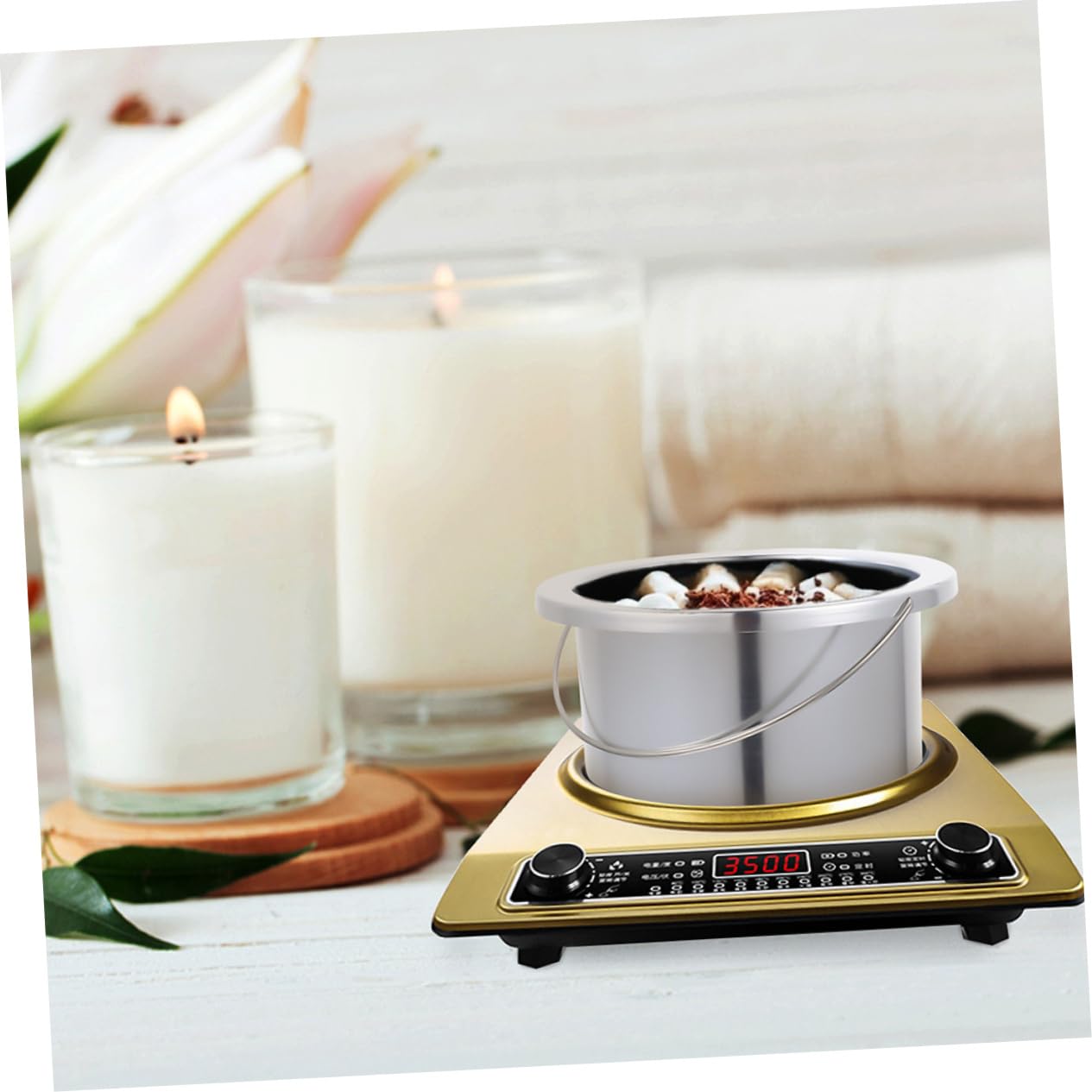 CORHAD Wax Warmer Machine for Hair Removal - 2 Pack Non-Stick Melting Pot with Temperature Control - Perfect for Home Spa, Salon & DIY Beauty Treatments (Wax Heater for Eyebrows, Bikini & Body Hair)