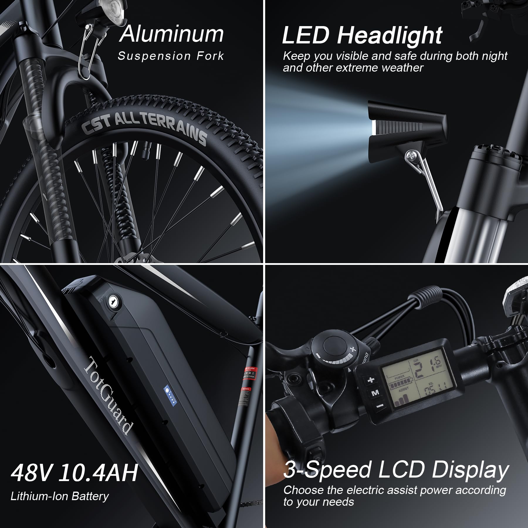 Wooken 750W Electric Bike for Adults - 27.5