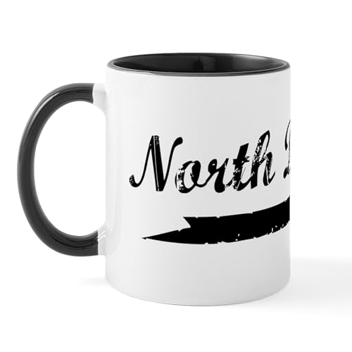 White/Black Inside - North Dakota (Vintage] Mug