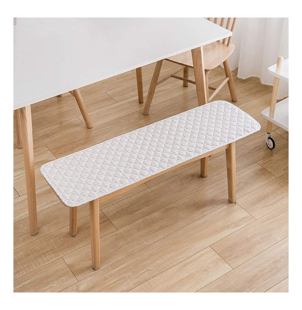Diumy Rectangle Bench Cushion - Ultra Soft Non-Slip Thickened Sponge Seat Pad for Indoor & Outdoor Use, Garden, Patio, 2-Seater Furniture (White, 150×30cm/59×12in) - Perfect for Lounging, Relaxing & Enhancing Outdoor Comfort