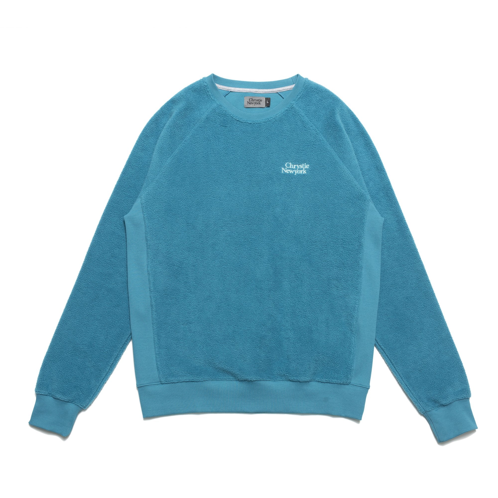 Chrystie NYC PRM Reversed Fleece Crewneck Sweatshirt - Teal Green | Cozy & Stylish Unisex Pullover for Casual Wear & Loungewear