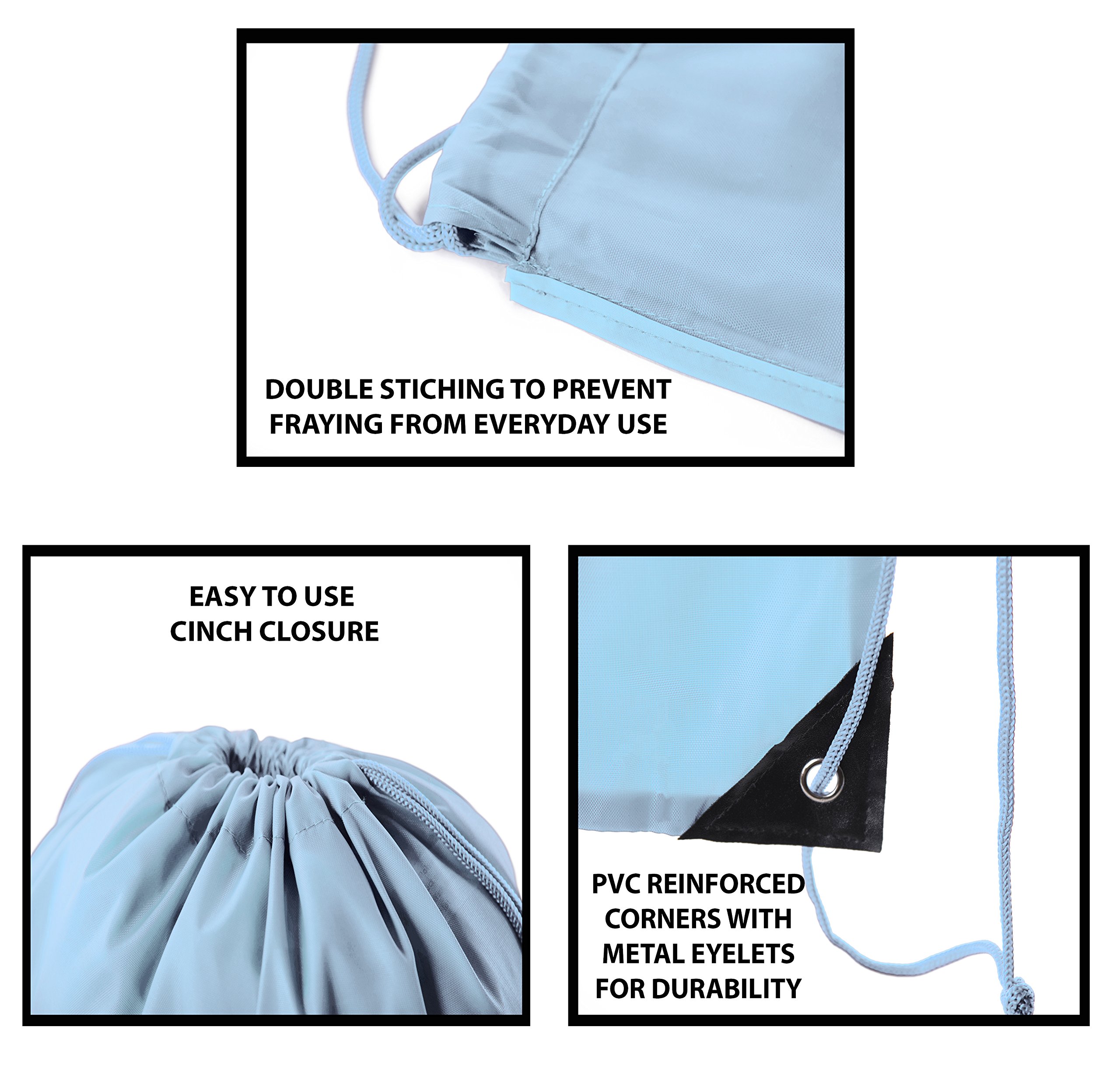 **Mato & Hash Drawstring Bulk Bags - 15 Colors | 1PK to 100PK | Durable Cinch Sacks & Backpack Pull String Bags for Storage, Travel & Gym**