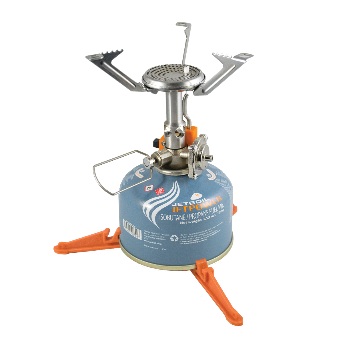 Jetboil MightyMo Compact Camping Stove - Portable Backpacking Gas Burner for Outdoor Cooking, Hiking & Emergency Preparedness | Fast Boiling Water for Coffee, Tea & Meals on the Go