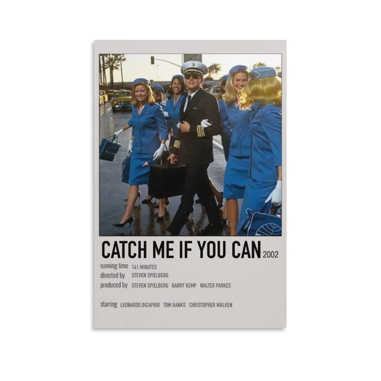 Vintage Catch Me If You Can Movie Poster - Classic Canvas Wall Art for Bedroom, Office & Sports Room Decor - Perfect Gift for Movie Lovers & Home Decoration