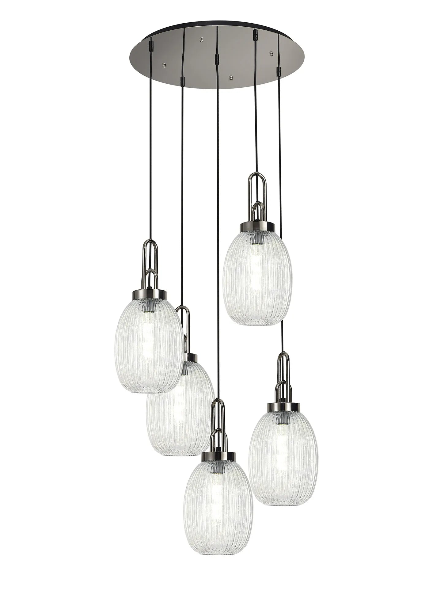 Stylish Cadiz 5-Light Cluster Pendant Light Fixture - Modern Ceiling Lighting for Dining Room, Kitchen & Living Room