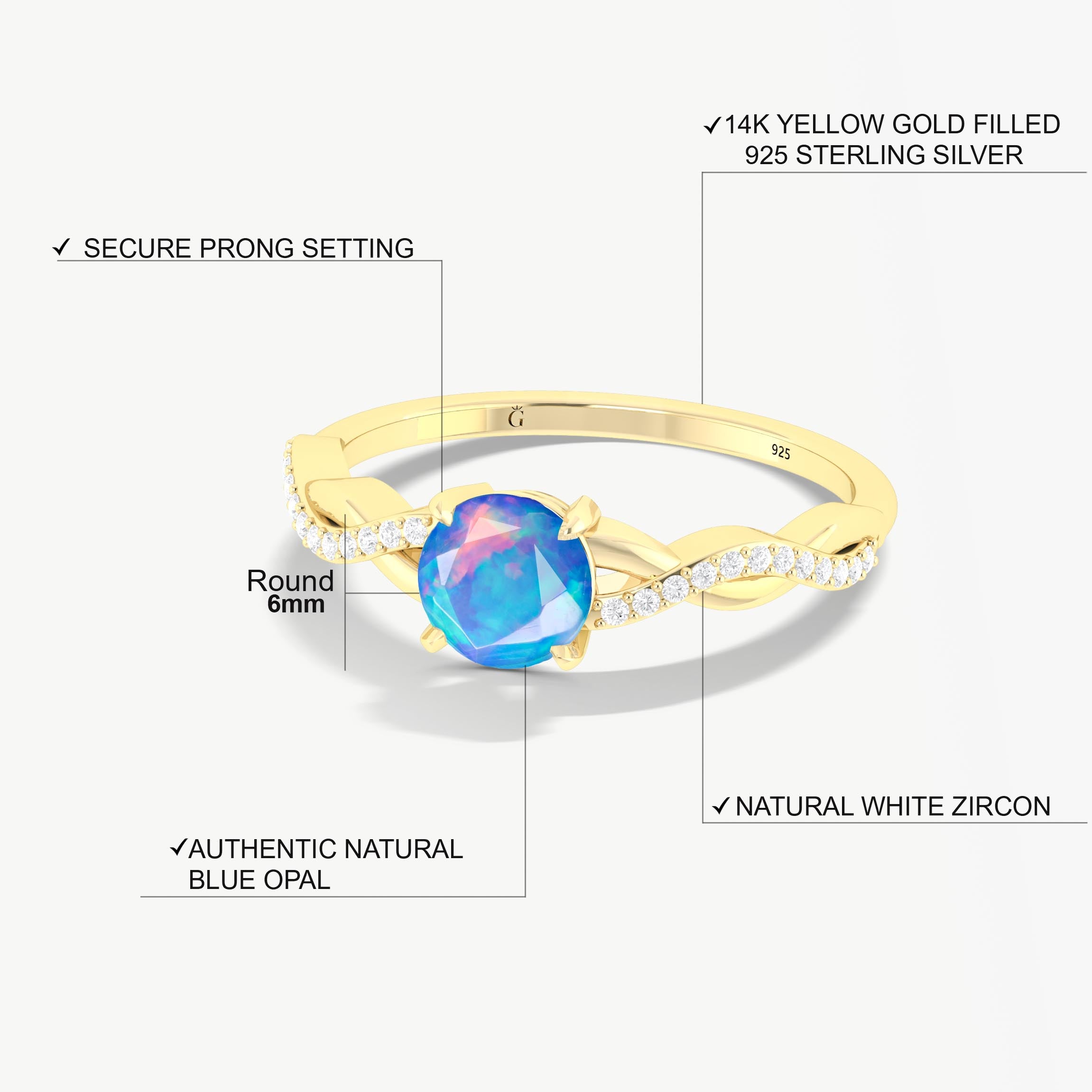 Tiny Round Black Fire Ethiopian Opal Engagement Ring – Elegant Wedding Band for Women, Perfect for Proposals, Anniversaries & Special Occasions
