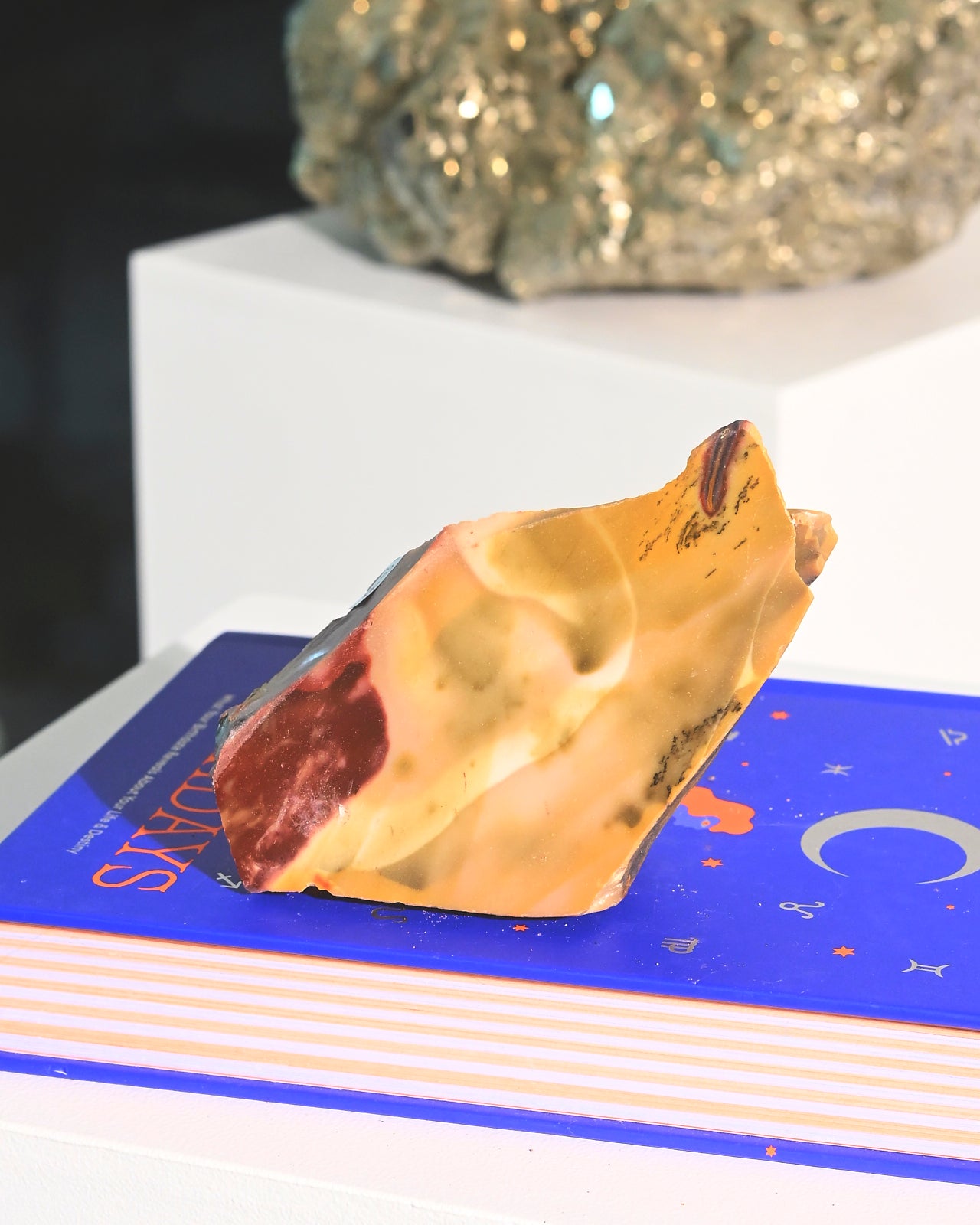 Natural Mookaite Jasper Slab - Premium Polished Stone for Jewelry Making, Home Decor & Crystal Healing | Perfect for DIY Crafts, Meditation & Gifts