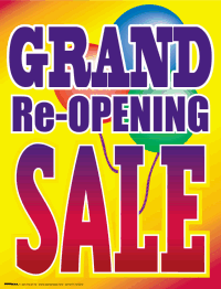 Grand Reopening Sale Vinyl Window Sign - Customizable Storefront Decals for Businesses, Shops & Restaurants - Perfect for Promotions, Events & Grand Openings