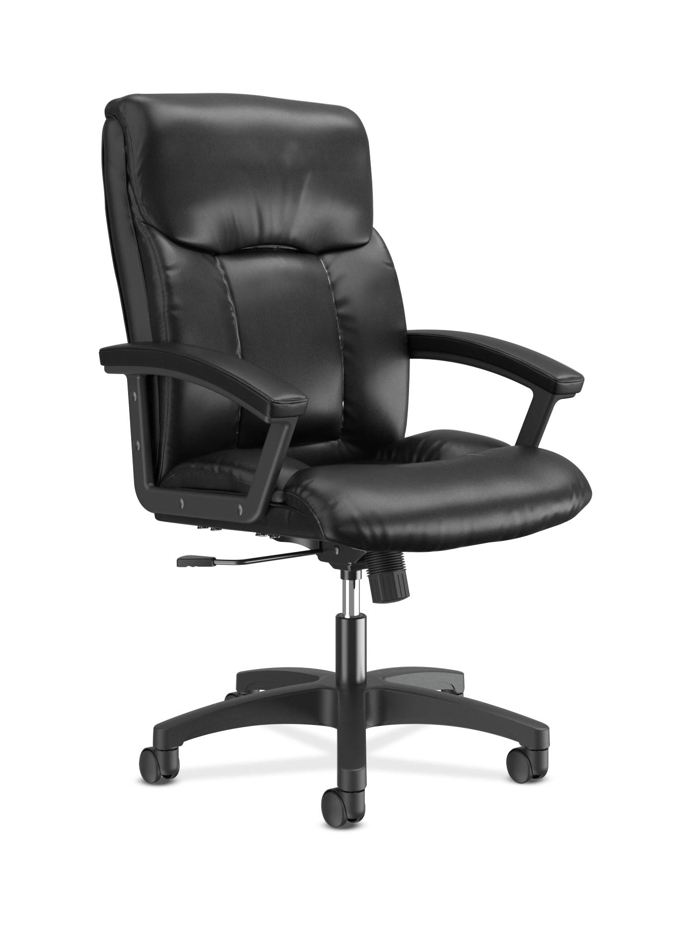 HON Leather Executive Chair - Ergonomic High-Back Office Chair with Lumbar Support for Computer Desk, Black (VL151) - Perfect for Home Office, Gaming & Professional Workspaces